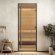 Дверь стеклянная DoorWood Хамам АРТ Wood 125 прозрачная