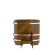 Купель для бани BentWood овальная из морёной лиственницы Рустик, 0,59х1,06 м