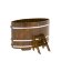 Купель для бани BentWood овальная из морёной лиственницы Рустик, 1,08х1,75 м